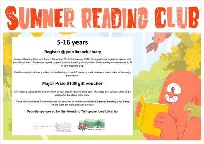 Summer reading club register in branch